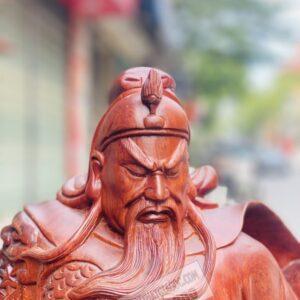 Tượng gỗ Quan Công Chống Đao Đế Tùng Cao 90 [11,600,000] (6)