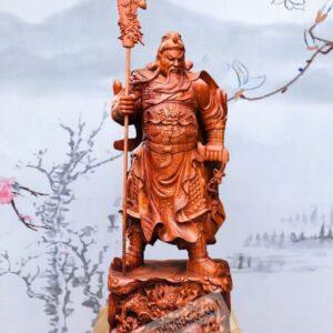 Tượng gỗ Quan Công Chống Đao bằng gỗ Hương [6,800,000] (2)