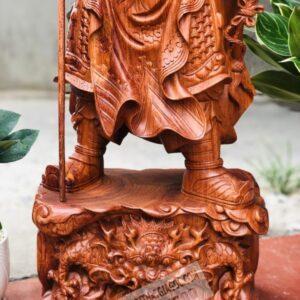 Tượng gỗ Quan Công Chống Đao bằng gỗ Hương [6,800,000] (4)