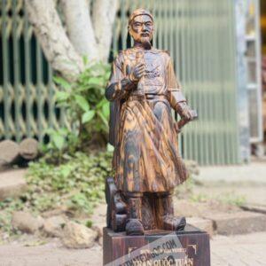 Tượng gỗ Trần Quốc Tuấn – Hưng Đạo Đại Vương cao 70 [6,200,000] (4)