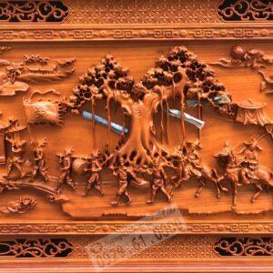 Tranh Vinh Quy Bái Tổ Gỗ Hương Cực Đẹp [11,500,000] (2)
